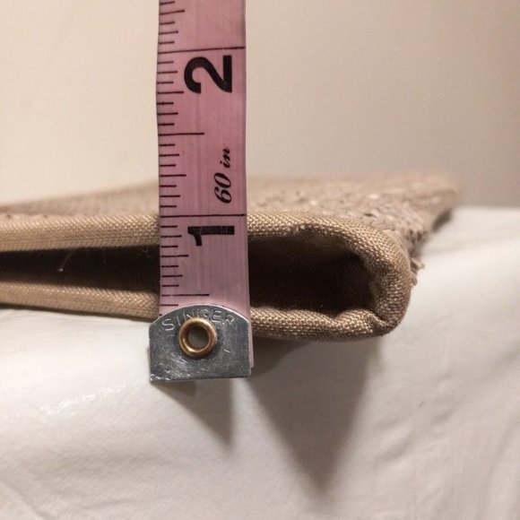 Vintage Elaine Woven Wristlet Pouch Bag Beige Women's - Picture 7 of 7